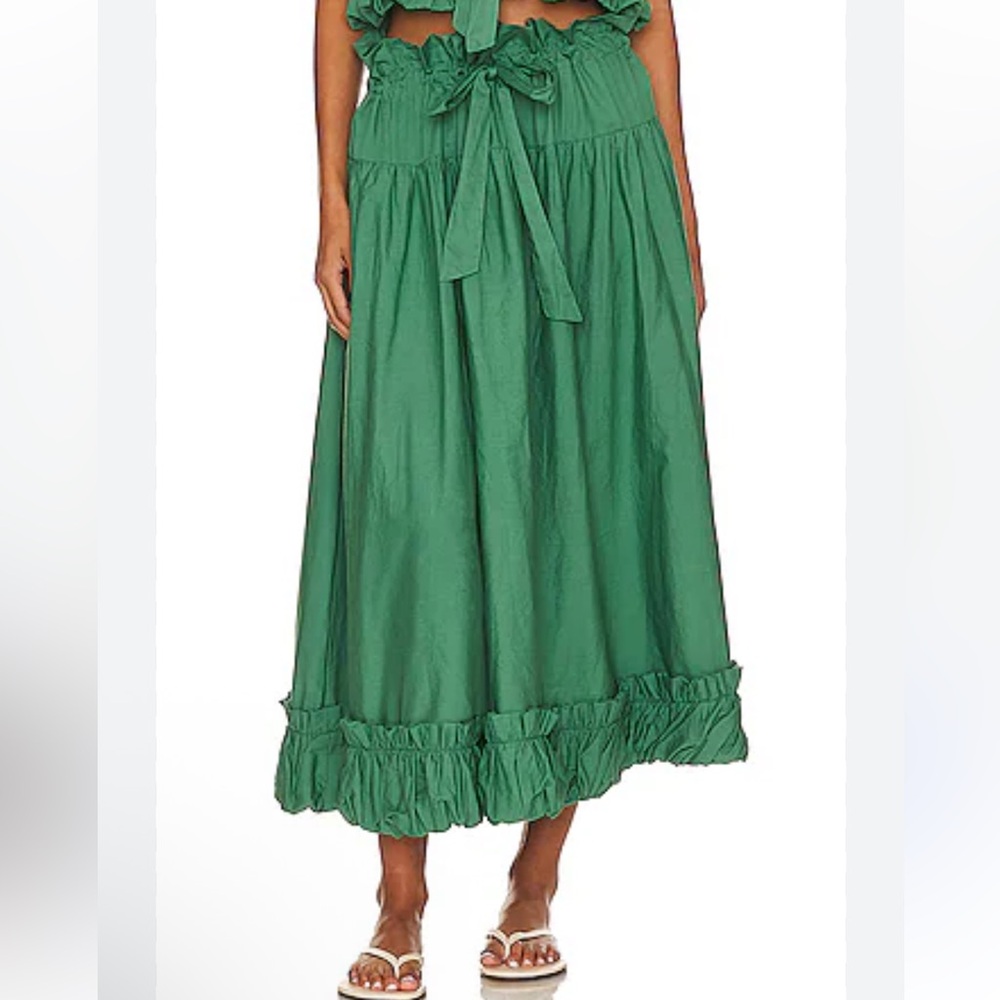 Free People Green Maxi Skirt